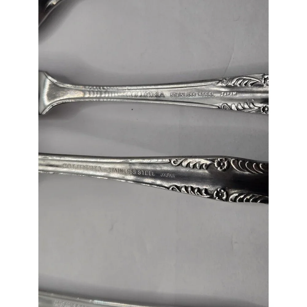 Columbia Beaded Handle Stainless Steel Flatware Complete Serving Set 7 pcs.
